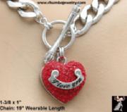 juicy heart pendant, I love you